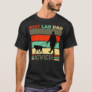 Labrador Retriever Best Lab Dad Ever Vintage    T-Shirt