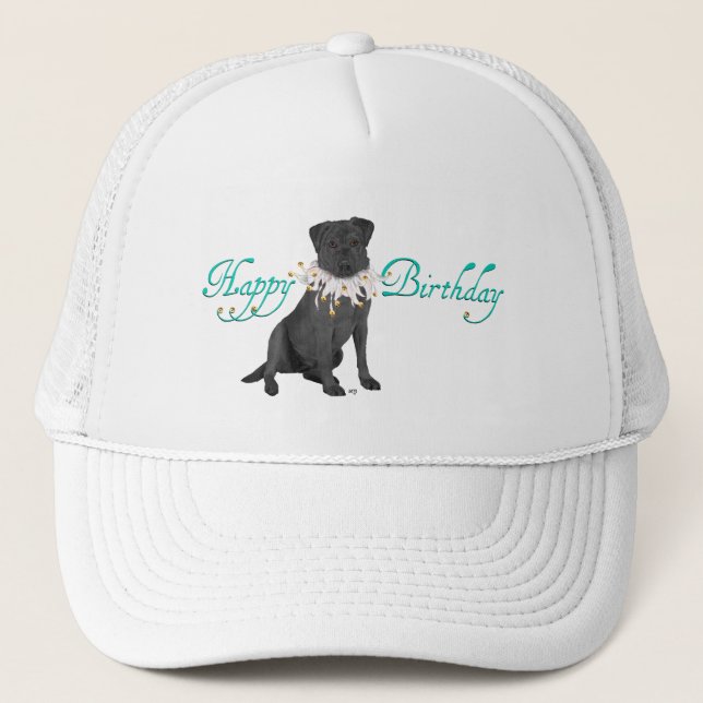 Labrador Retriever Birthday Greetings Trucker Hat (Front)