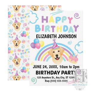 Labrador Retriever Birthday Invitation