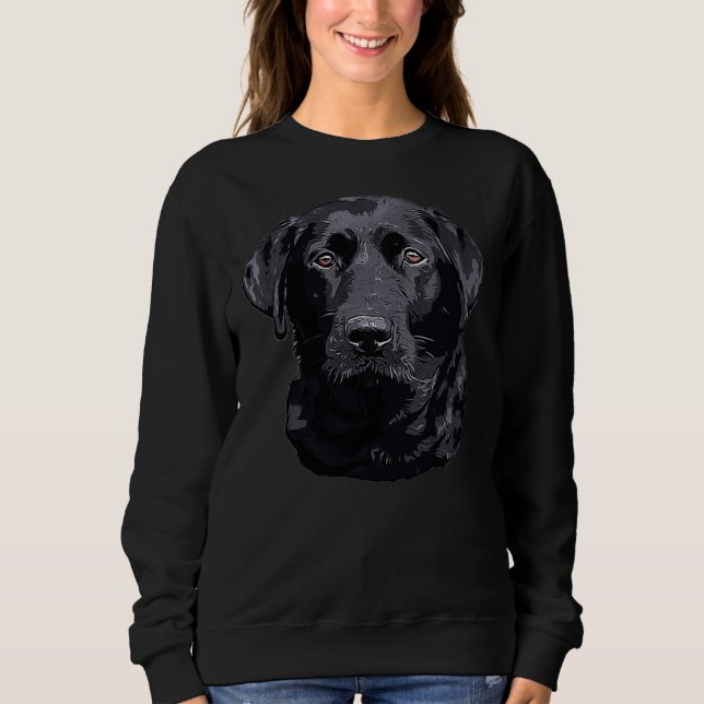 Labrador Retriever Black Dog Sweatshirt (Front)