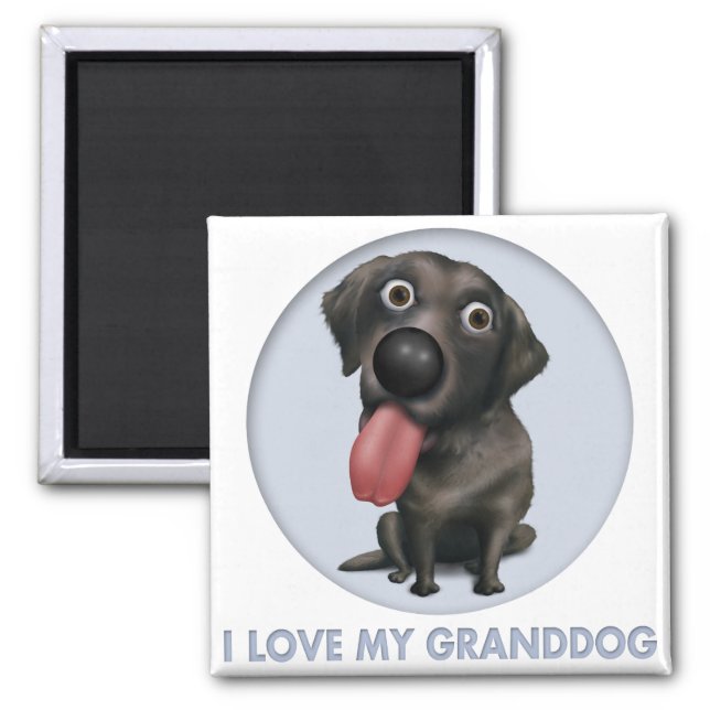 Labrador Retriever (Black) Granddog Magnet (Front)