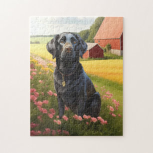 Labrador Retriever Black Jigsaw Puzzle