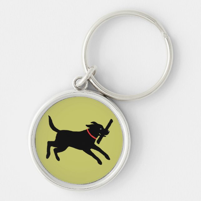 Labrador Retriever (Black) Key Ring (Front)