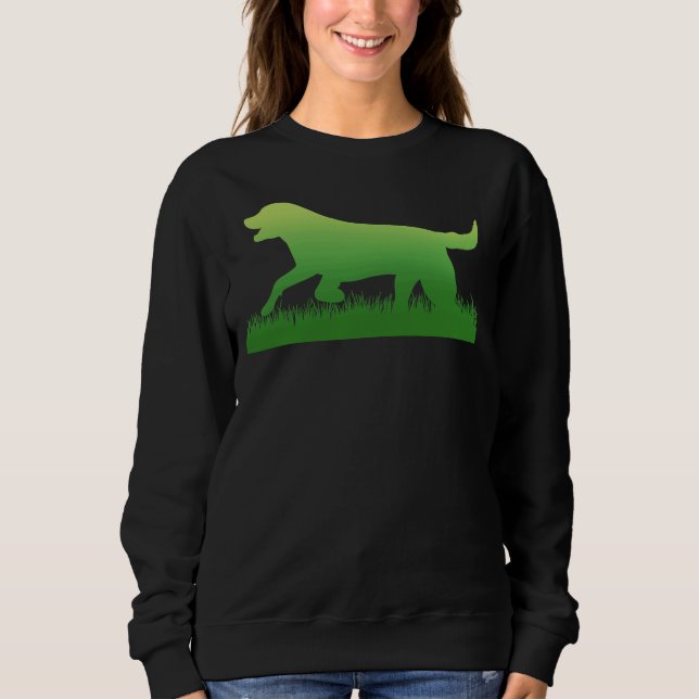 Labrador Retriever Black Lab Print Sweatshirt (Front)