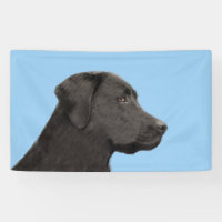 Labrador Retriever Black Painting Original Dog Art