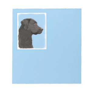 Labrador Retriever Black Painting Original Dog Art Notepad