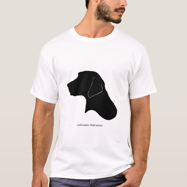 Labrador Retriever - black Silhouette T-Shirt (Front)
