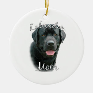 Labrador Retriever (blk) Mum 2 Ceramic Tree Decoration