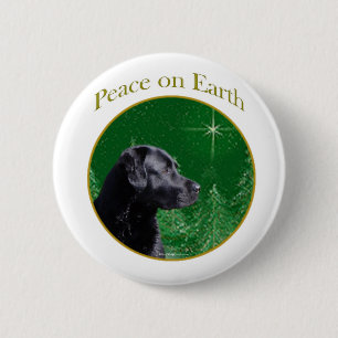 Labrador Retriever (blk) Peace 6 Cm Round Badge