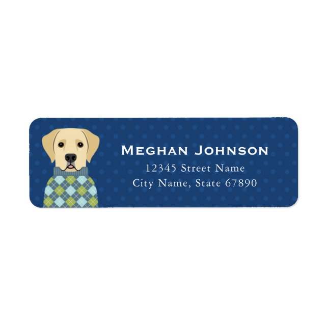 Labrador Retriever Bulldog Return Address Labels (Front)