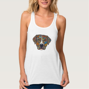 Labrador Retriever Butterfly Kaleidoscope Portrait Singlet