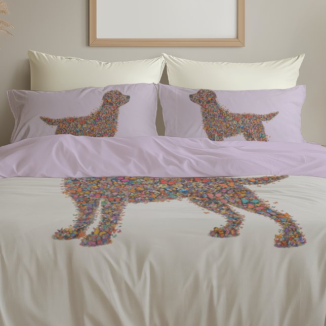 Labrador Retriever Butterfly Silhouette Reversible Pillowcase (Creator Uploaded)