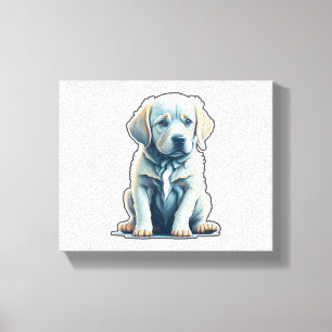 Labrador Retriever Calm Puppy Canvas Print