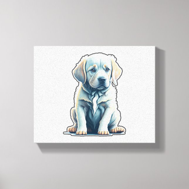Labrador Retriever Calm Puppy   Canvas Print (Front)