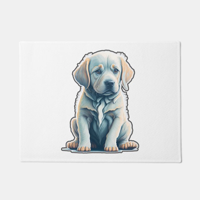 Labrador Retriever Calm Puppy   Doormat (Front)