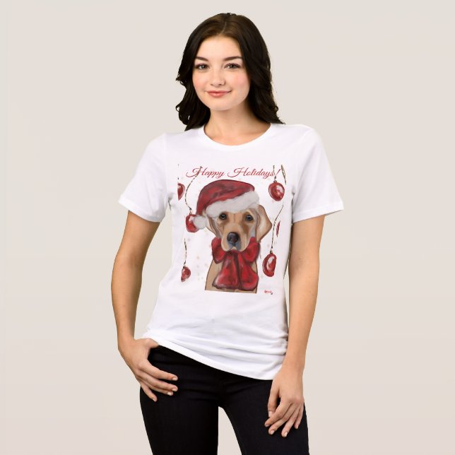 Labrador Retriever  Canvas Print Tri-Blend Shirt (Front Full)
