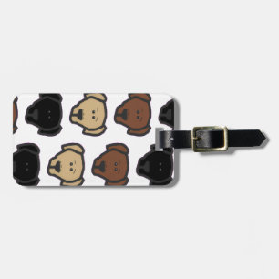 Labrador Retriever Cartoon Heads Luggage Tag