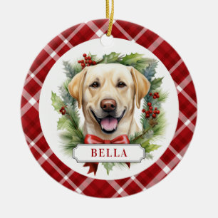 Labrador Retriever Ceramic Circle Ornament