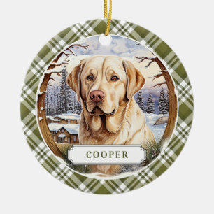Labrador Retriever Ceramic Circle Ornament