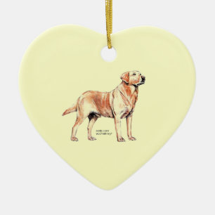 Labrador Retriever Ceramic Tree Decoration