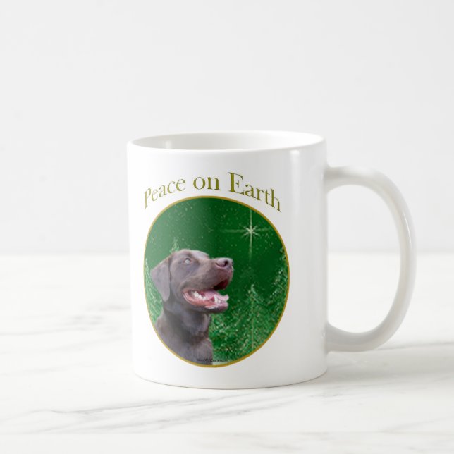 Labrador Retriever (choc) Peace Coffee Mug (Right)