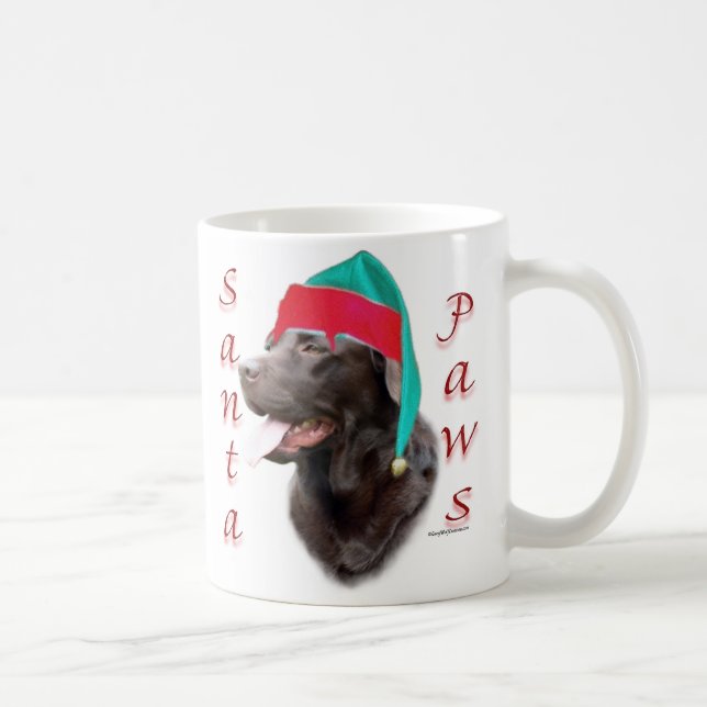 Labrador Retriever (choc) Santa Paws Coffee Mug (Right)