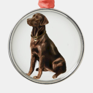 Labrador Retriever - Chocolate 1 Metal Tree Decoration