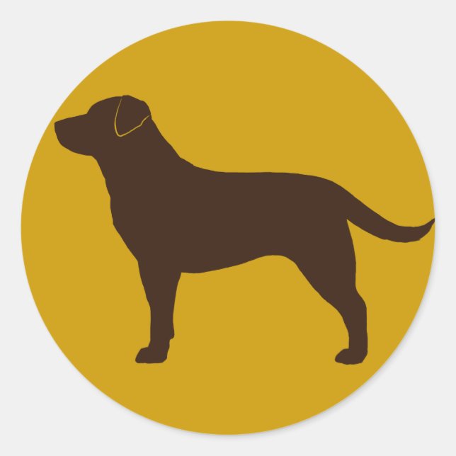 Labrador Retriever (Chocolate) Classic Round Sticker (Front)