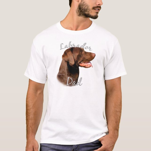 Labrador Retriever (chocolate) Dad 2 T-Shirt (Front)