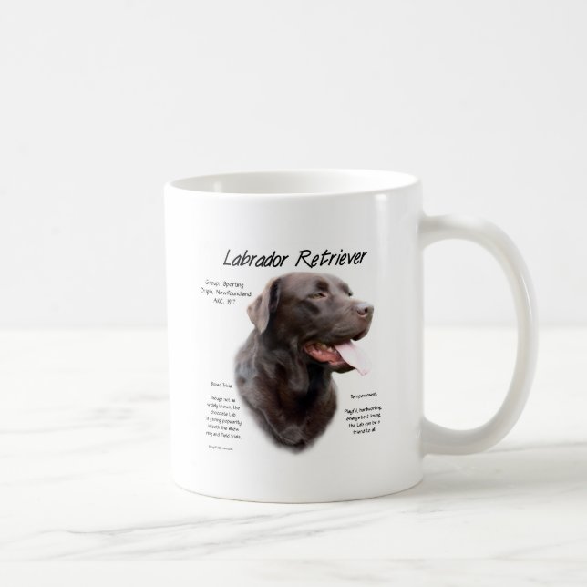 Labrador Retriever (chocolate) History Design Coffee Mug (Right)
