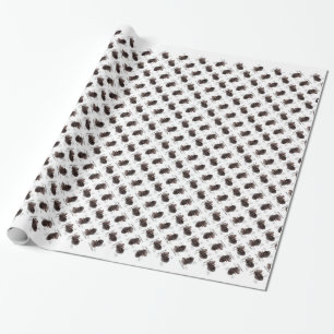 Labrador Retriever (chocolate) History Design Wrapping Paper