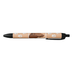 Labrador Retriever (Chocolate) Painting - Dog Art Black Ink Pen