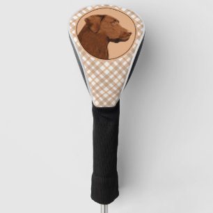 Labrador Retriever (Chocolate) Painting - Dog Art Golf Head Cover