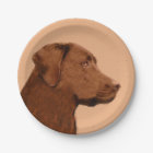 Labrador Retriever (Chocolate) Painting - Dog Art
