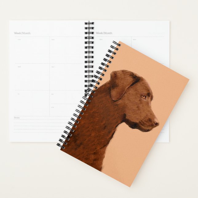 Labrador Retriever (Chocolate) Painting - Dog Art Planner (Display)