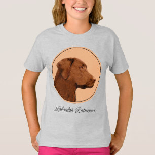 Labrador Retriever (Chocolate) Painting - Dog Art T-Shirt