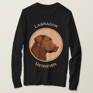 Labrador Retriever (Chocolate) Painting - Dog Art T-Shirt