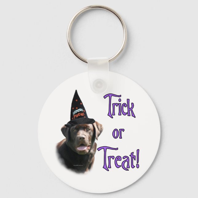 Labrador Retriever (chocolate)Trick Key Ring (Front)