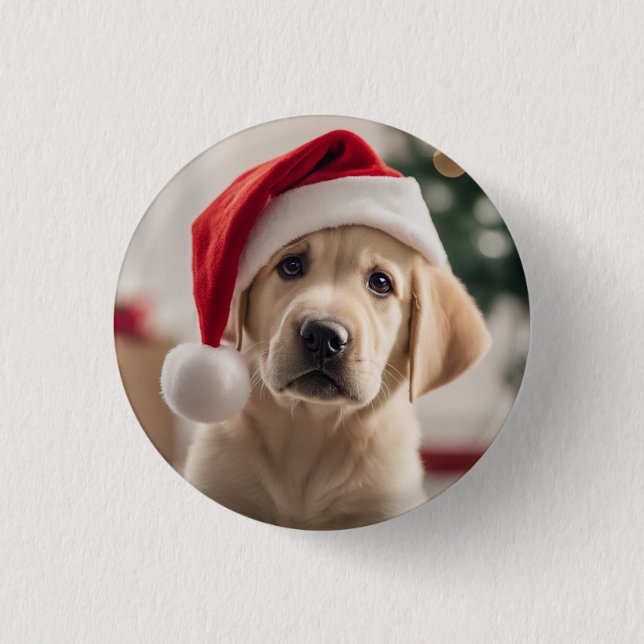 Labrador Retriever Christmas 3 Cm Round Badge (Front)