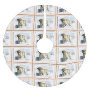 Labrador Retriever Christmas Brushed Polyester Tree Skirt