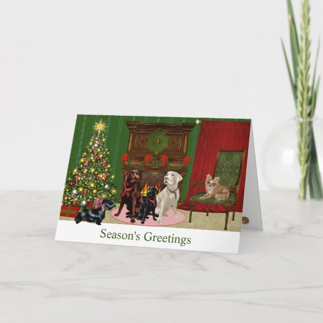Labrador Retriever Christmas Card (Front)