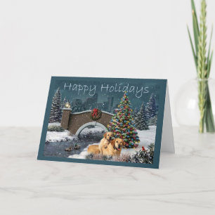 Labrador Retriever  Christmas Card Evening1