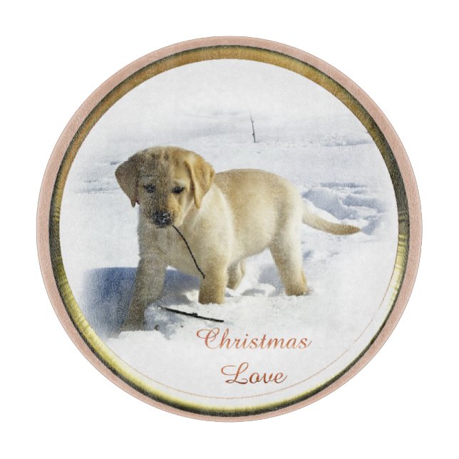 Labrador Retriever Christmas Cutting Board (Front)