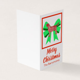 Labrador Retriever Christmas Dog & Bow Gift Tag