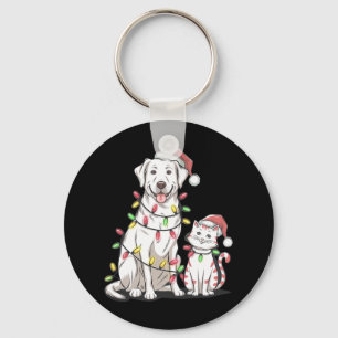 Labrador Retriever Christmas Festive Dog Cat Lover Key Ring