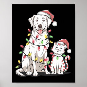 Labrador Retriever Christmas Festive Dog Cat Lover Poster