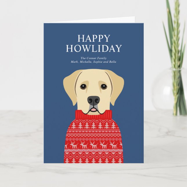 Labrador Retriever Christmas Holiday Card (Front)