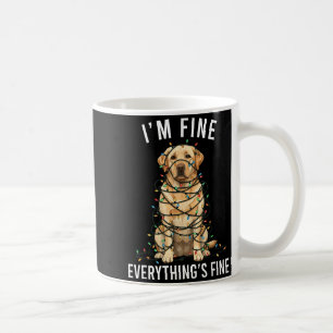Labrador Retriever Christmas I'm Fine Everything I Coffee Mug