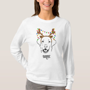 Labrador Retriever Christmas Lights antlers Custom T-Shirt