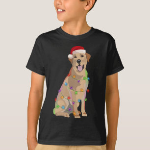 Labrador Retriever Christmas Lights Xmas Dog Lover T-Shirt